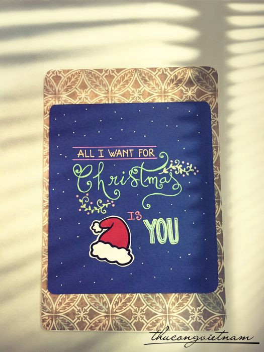 Thiệp giáng sinh All I want for Christmas is you